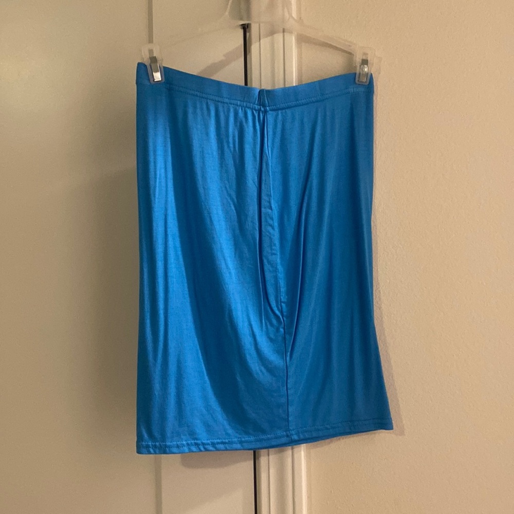 Blue Mini Pencil Skirt
